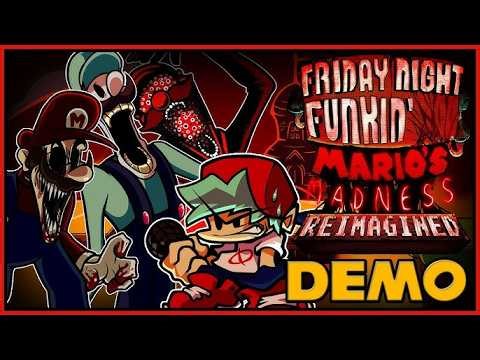 FNF Mario Madness V2 REIMAGINED (DEMO) Gameplay + MX RETAKE (NEW)