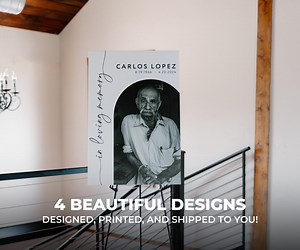 Minimal Modern Funeral Sign Photo Memorial Sign - Etsy