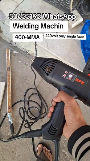 "400-MMA Welding Machine" with accessories, possibly for a handheld model. These types of welding machines are designed for manual metal arc (MMA) welding, which is often used for various industrial and construction applications. The "400" likely refers to the output power or amperage (400 amps), which indicates that this machine can handle a wide range of welding tasks, including thicker materials. If you're asking about purchasing or more details, you may want to check with welding equipment s