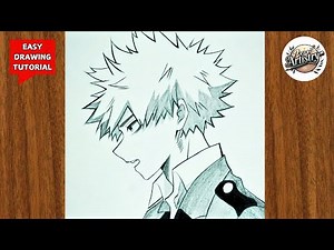 Anime drawing | How to draw Katsuki Bakugo from My Hero Academia | step-by-step | Bakugo