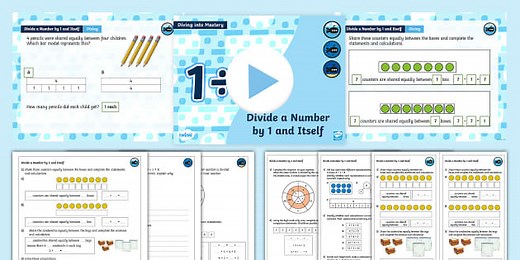 Year 4 Diving into Mastery: Step 12 Divide a Number by 1 and Itself Teaching Pack