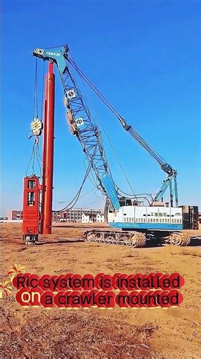 The Rapid Impact Compaction (RIC) system is installed on a crawler-mounted dynamic compactor