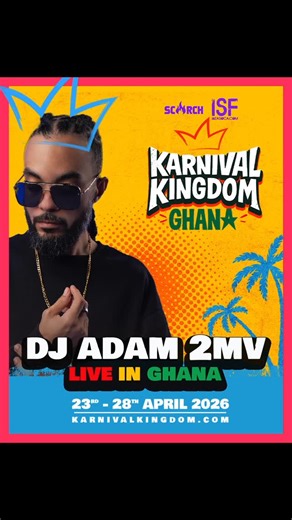 Karnival Kingdom on Instagram: "@djadam2mv presents his favourite @machelmontano POWER songs!!! #HitAfterHit 🔊🔊🔥🔥🔥🔥🔥 What’s your favourite Machel power song? Catch @djadam2mv alongside a World Class line up of DJs and artists in GHANA 🇬🇭"