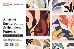 Abstract Backgrounds & Patterns, a Decorative Illustration by Kotulska