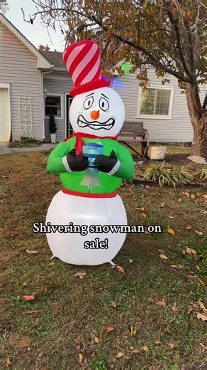 This shivering snowman is on sale for Black Friday! #tiktokshopblackfriday #tiktokshopcybermonday #snowman #christmasinflatable