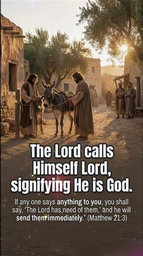 If any one says anything to you, you shall say, ‘The Lord has need of them,