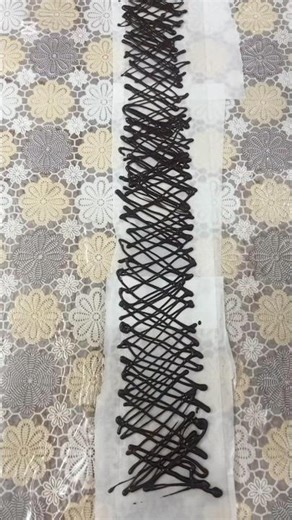 Chocolate border making for cake #shortsfeed #garnish