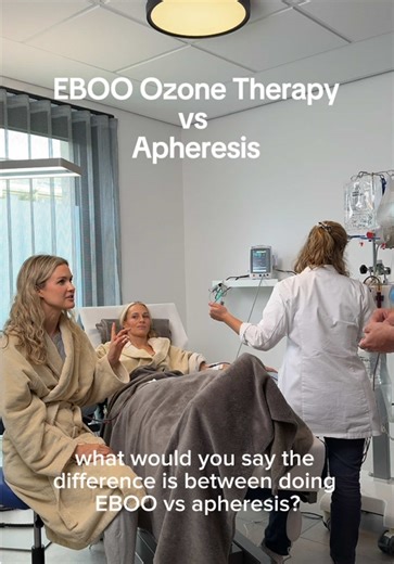 EBOO vs Apheresis — not the same thing. Apheresis is what is done at Buff Medical Resort. Think of it as precision plasma filtration. Your blood is separated, the plasma passes through medical membranes or adsorbers, and specific troublemakers are captured. Your cells are preserved and returned. What EBOO is: Extracorporeal Blood Oxygenation and Ozonation. Your blood passes through an oxygenator and is exposed to a precise oxygen–ozone mix, sometimes alongside a dialysis-style filter. The goal i