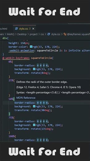 Simple Animation Project in HTMLand CSS#animation #coding #codingreels #css #cssanimation #developer