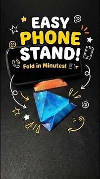 Fold a Useful Origami Phone Stand in Minutes! 📱✨ #Origami #DIY #PhoneStand #PaperCraft #Shorts