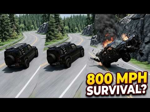 Can ANY Vehicle Survive 800 MPH? | BeamNG Extreme Crash Test #15