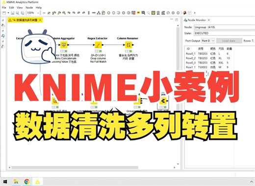 KNIME小案例-0098数据清洗多列转置