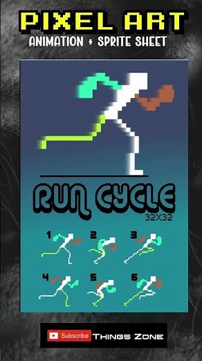 Run Cycle Animation #pixelart #aseprite #animation #gamedev #2danimation