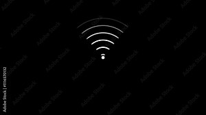 Wireless signal icon, Wi-fi icon animated, Radio wave signal