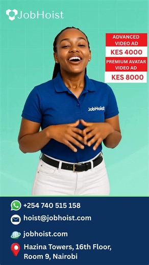 27 reactions · 5 comments |  A video ad is not a luxury, it’s a MUST-HAVE! For just KSh4,000, get a professional 1-minute Advanced video ad today, or upgrade to a Premium Ad at KSh8,000 with an AI Avatar Presenter. | JobHoist | Facebook