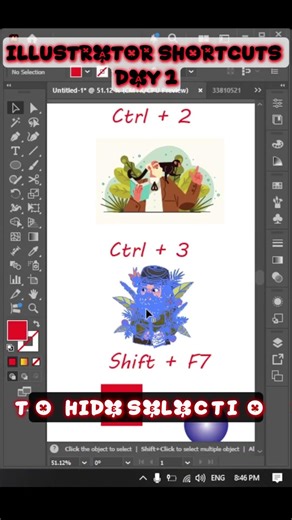 Stop Using Mouse in Illustrator 😤 (Use This Instead) #adobeillustrator #illustratorshortcuts