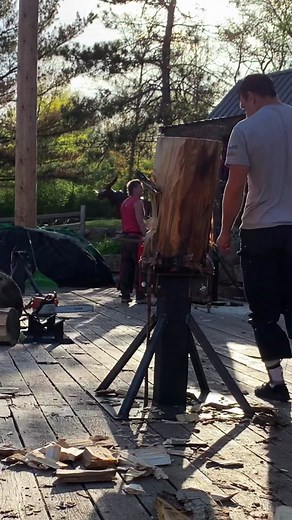 Thanks for the help @C scheer! #goodolddays #training #days #wisconsin #dells #lumberjack #show #suck #help #fypdongggggggg