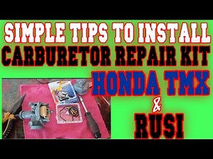 How to install carburetor repair kit honda tmx & Rusi