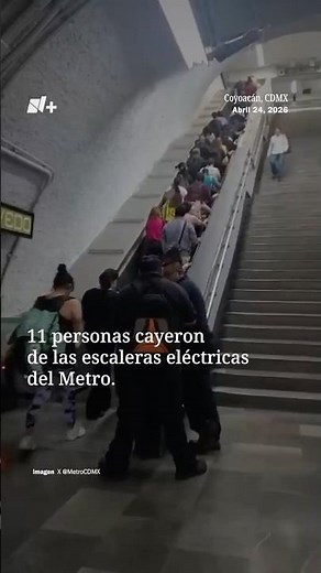 11 personas caen de las escaleras eléctricas del metro Miguel Ángel de Quevedo - N+