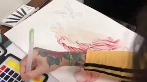 •High Fashion• Watercolor illustration via Skylar Usagi Skylar Usagi Skylar Usagi using our Art-n-Fly watercolor set...check out our giveaway a few posts back for your chance to win a free one...link in bio... | Art-n-Fly | Facebook