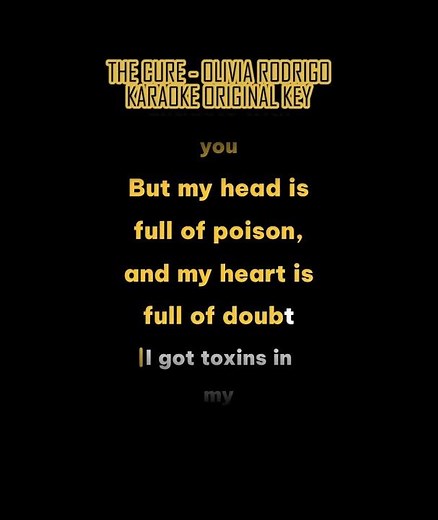 OLIVIA RODRIGO - THE CURE | KARAOKE ORIGINAL KEY #karaoke #thecure #oliviarodrigo
