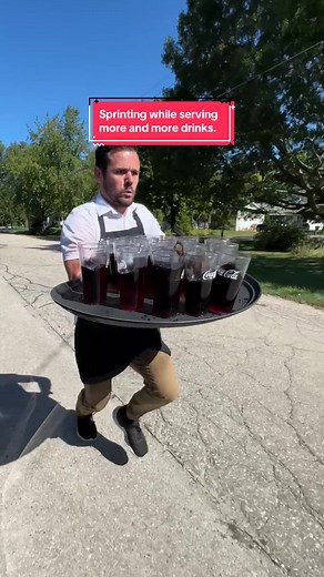 Running Workout Challenge: Sprinting while serving drinks