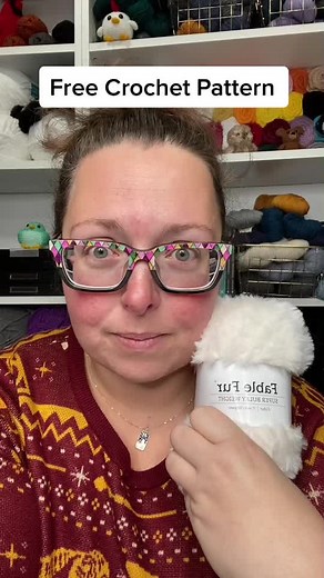 Pattern: Quick & Easy Crochet Beard available as a free pattern at theloopylamb.com with video tutorial. Yarn: @WeCrochetOfficial Fable Fur #crochetbeard #crochet #crochetersoftiktok #crochettiktok #crochettok