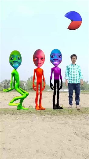 green red_ purple _ black alien vs Me correct headmatching new game magical video _ #viral #vfx #uk #magic