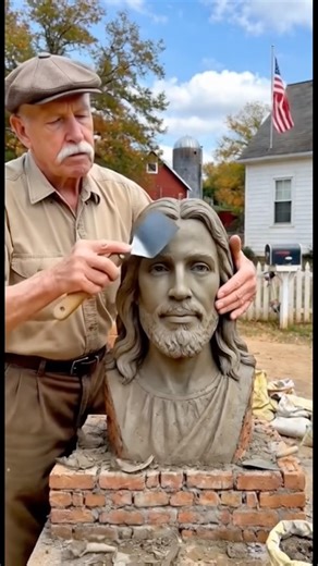 Creating the Face of Jesus😍 – A Beautiful Clay Sculpture 🙏🏻✝️
