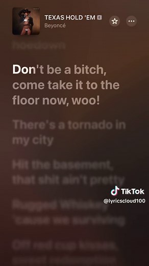 Beyoncé's Texas Hold 'Em Lyrics