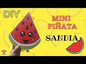 DIY Mini Piñata Sandía 🍉4 Ideas | Creaciones Loly