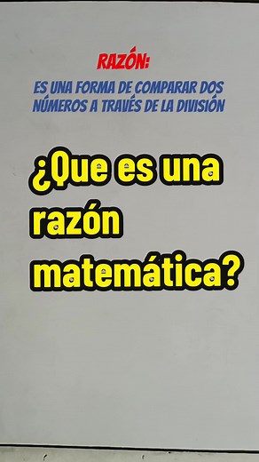 ¿Qué es una razón en matemáticas?
