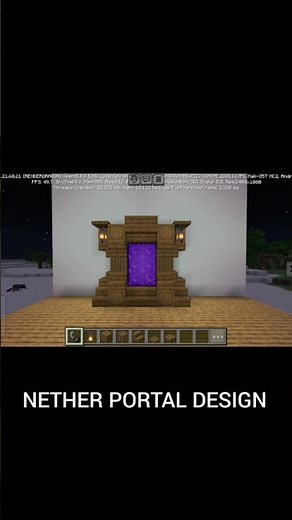 MINECRAFT NETHER PORTAL DESIGN #minecraft #minecraftshorts #portal #design #gameplay #viral