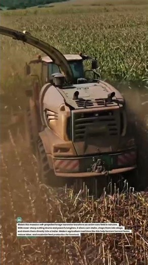 Giant Corn Harvester in Action – Farming Power! #FarmingTech #Harvesting #Tractor