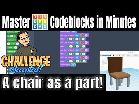 Create a Tinkercad Codeblocks Chair use it as a PART 🤯 #lifehack