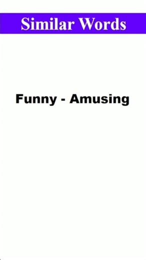 Similar Words | Synonym for Funny | English Grammar #synonyms #shorts #viral