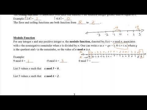 Floor, Ceiling, and Modulo Functions