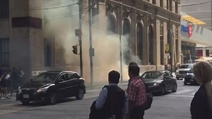 Hydro vault explodes on Bay St.