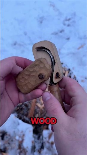 He Makes Spoons From Frozen Wood! 😱 #shortsThis