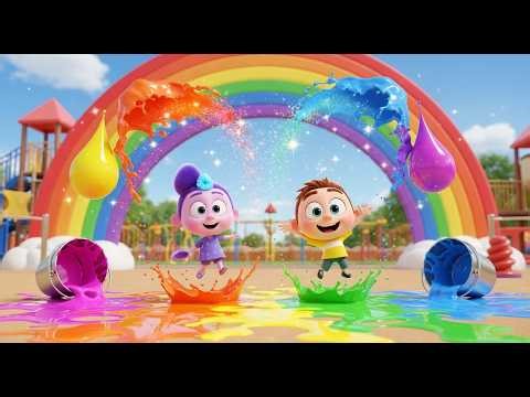 Color Splash Fun 🌈 | Learn Colors with Max & Luna | Fun Painting Dance Song for Kids