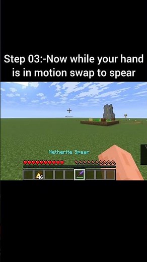 How to attribute swap +spear with lunge to travel faster #minecraft