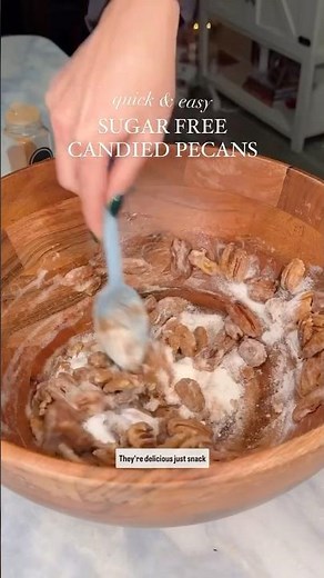 Sugar Free Candied Pecans | Recipe Details in Description