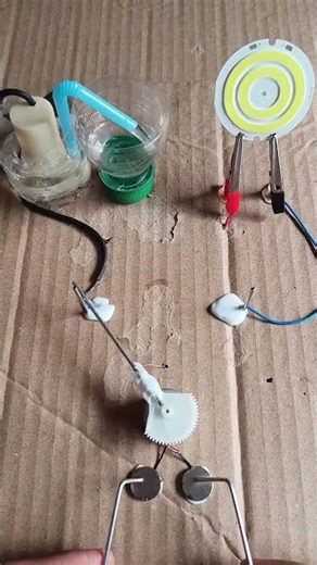 How to Work DC Motor Switching Mechanism Using Led Light & Water Pump#shorts #youtubeshorts #dcmotor