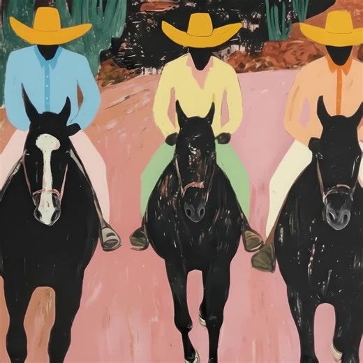 Cowboy Desert Art Print, Retro Western Wall Decor (digital Download) - Etsy