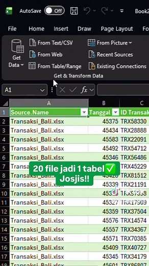 Gabungin data dari 20 cabang tanpa copy paste pakai Power Query di Excel.