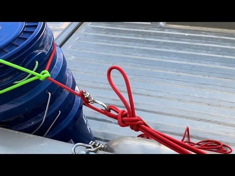 Tying down a five gallon bucket in a truck bed