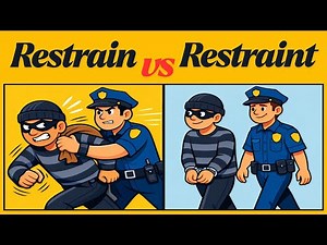 Difference between restrain and restraint – explained with multiple sentence examples