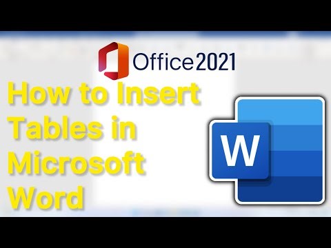 How to Insert Tables in Microsoft Word