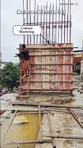 🔥🏢Building Column Shuttering – Real Construction Site Progress! #column