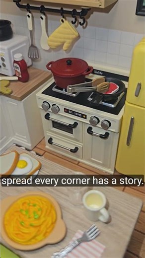 Little retro Kitchen! ☕️🍽#rolife #viral #shorts #miniature #miniatureset